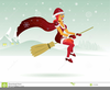 Christmas Witch Clipart Image