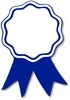 Award Ribbon Blue T Image