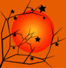 Fall Tree Sunset Clip Art