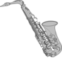 Silver Saxophone Clip Art