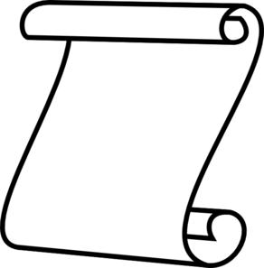 Scroll, White Background Clip Art