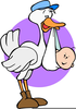 Stork Baby Clipart Image