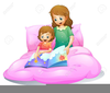 Parent Child Reading Clipart Image