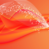 Wallpaper Orange Pink Lines Bubbles Image