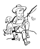 Retro Fishing Clipart Image