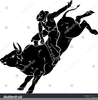 Bucking Bulls Clipart Image