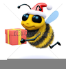 Christmas Honey Bee Clipart Image
