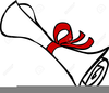 Graduation Scroll Clipart Image