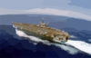 Uss Carl Vinson (cvn 70) Turns Into The Wind At The Beginning Of Flight Operations Clip Art
