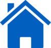 Simple Blue House Clip Art