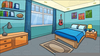 Cartoon Bedroom Clipart Image