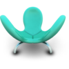 Cyan Seat Icon Image