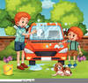 Clipart Of Washing A Car Image