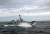 The Guided Missile Destroyer Uss Cole (ddg 67) Encounters Heavy Seas While Transiting Across The Atlantic. Image