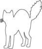 Halloween Outline Cat Image