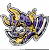 Viking Playing Football Clipart Image