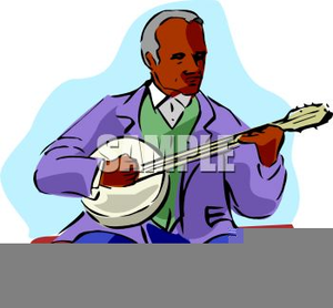 Animated Clipart Banjo Player Image