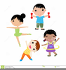 Children Gymnastics Clipart Image