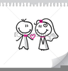 Free Wedding Couple Clipart Image