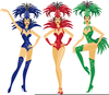 Vegas Showgirl Clipart Image