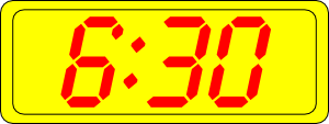 Digital Clock 6:30 Clip Art