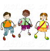 Boy Walking To School Clipart Image