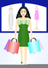 Woman Shopping Clipart Image