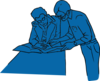 Business Men At Desk Clip Art