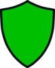 Green And Black Shield  Clip Art