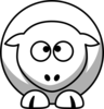 Sheep Cross Eyed Up Clip Art