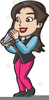 Female Bartender Clipart Image