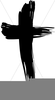 Brush Stroke Cross Clipart Image