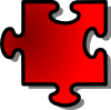 Jigsaw Red Clip Art