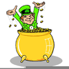 Shamrocks Leprechauns Clipart Image