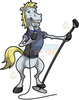 Black And White Clipart Horses Image