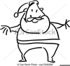 Free Black And White Santa Clipart Image