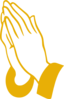 Praying Hands, Gold Clip Art