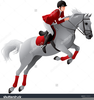 Equestrian Jumping Clipart Image