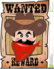 Cowboy Wanted Poster Clipart Image