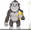 Funny Gorilla Clipart Image