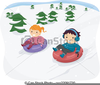 Free Snow Sledding Clipart Image