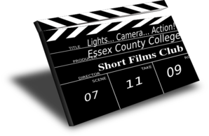 The View Launch Clapper Board Clip Art