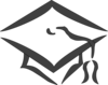 Dark Gray Mortarboard Clip Art