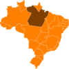 Mapa Brasil Laranja Clip Art