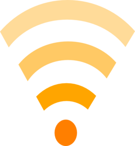 Orange Wifi For List-style 4x4 Clip Art