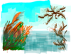 Plants On Lake Clip Art