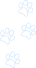 Four Paw Outline  Clip Art