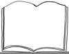 Clipart Open Book Outline Image
