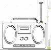 Radio Clipart Black And White Image