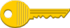 Yellow Key Clip Art